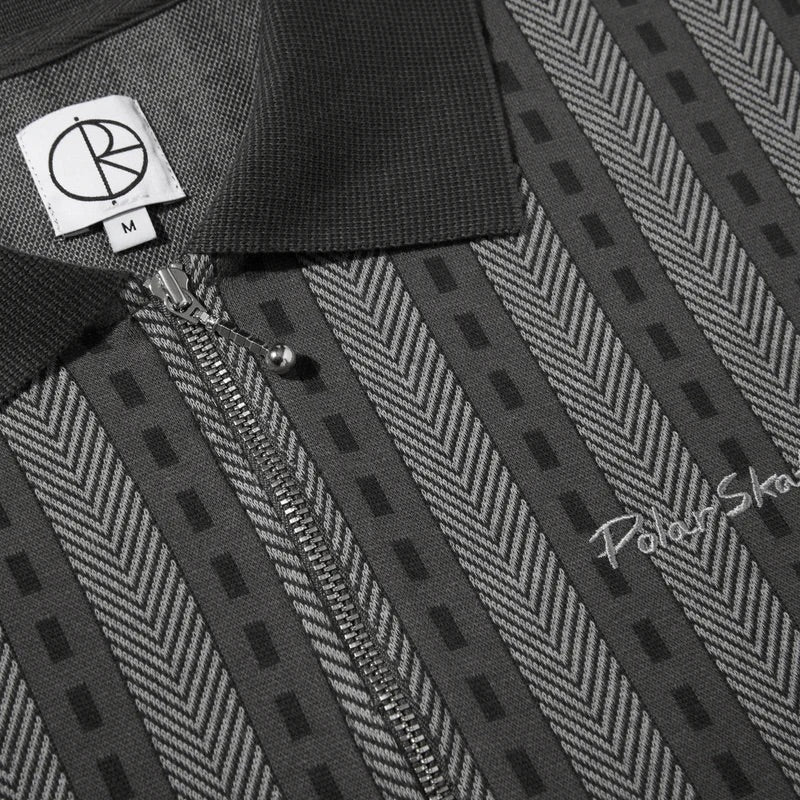 POLAR SKATE CO ROAD ZIP POLO SHIRT - GRAPHITE – Crooks Skateshop