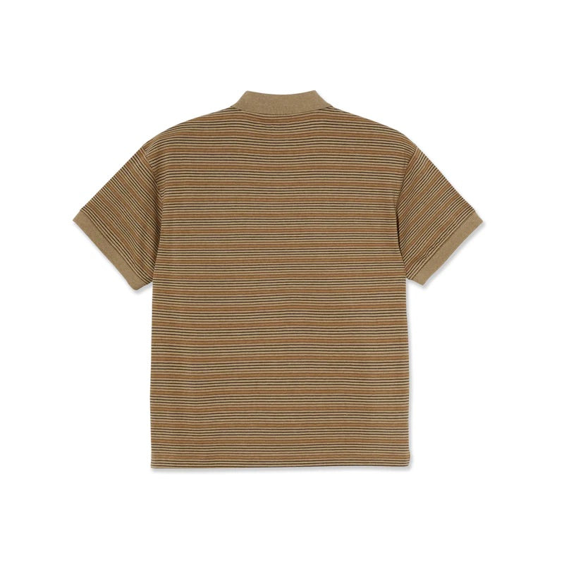 トップス Polar Skate Co. Stripe Polo Shirt Brown Polar Skate Co. Stripe Polo Shirt - Brown | ANDJOY | Skateboard