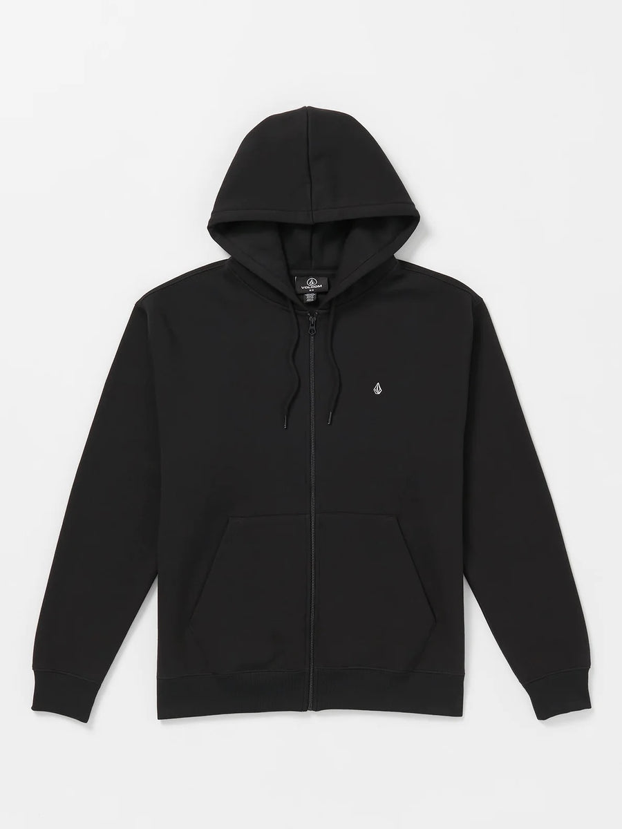 VOLCOM SINGLE STONE ZIP HOODIE - BLACK – Crooks Skateshop