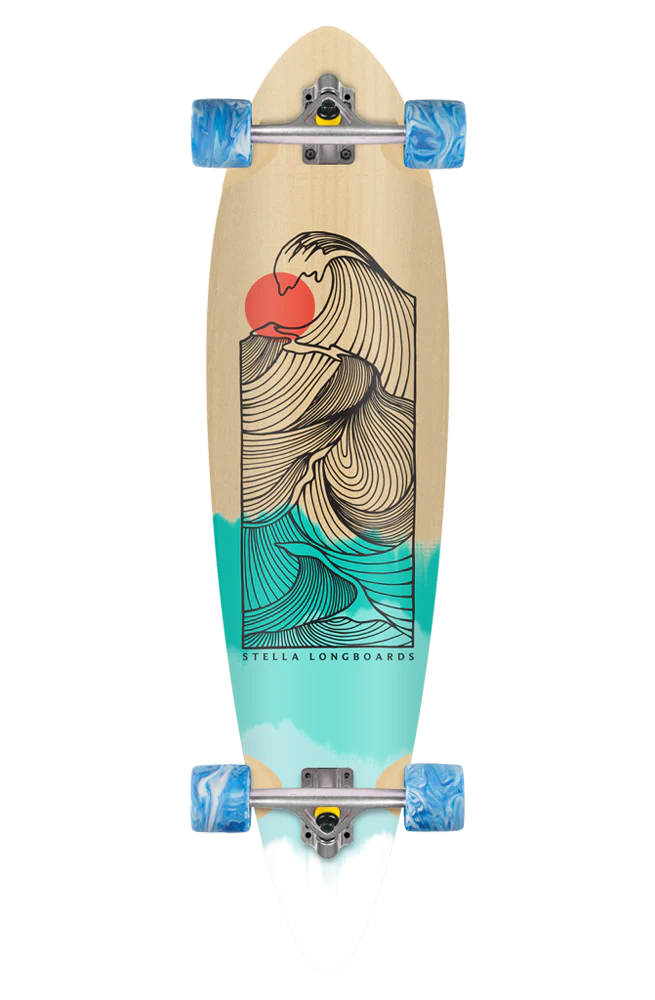 Stella 42” Pintail Tropical Wave Longboard Complete