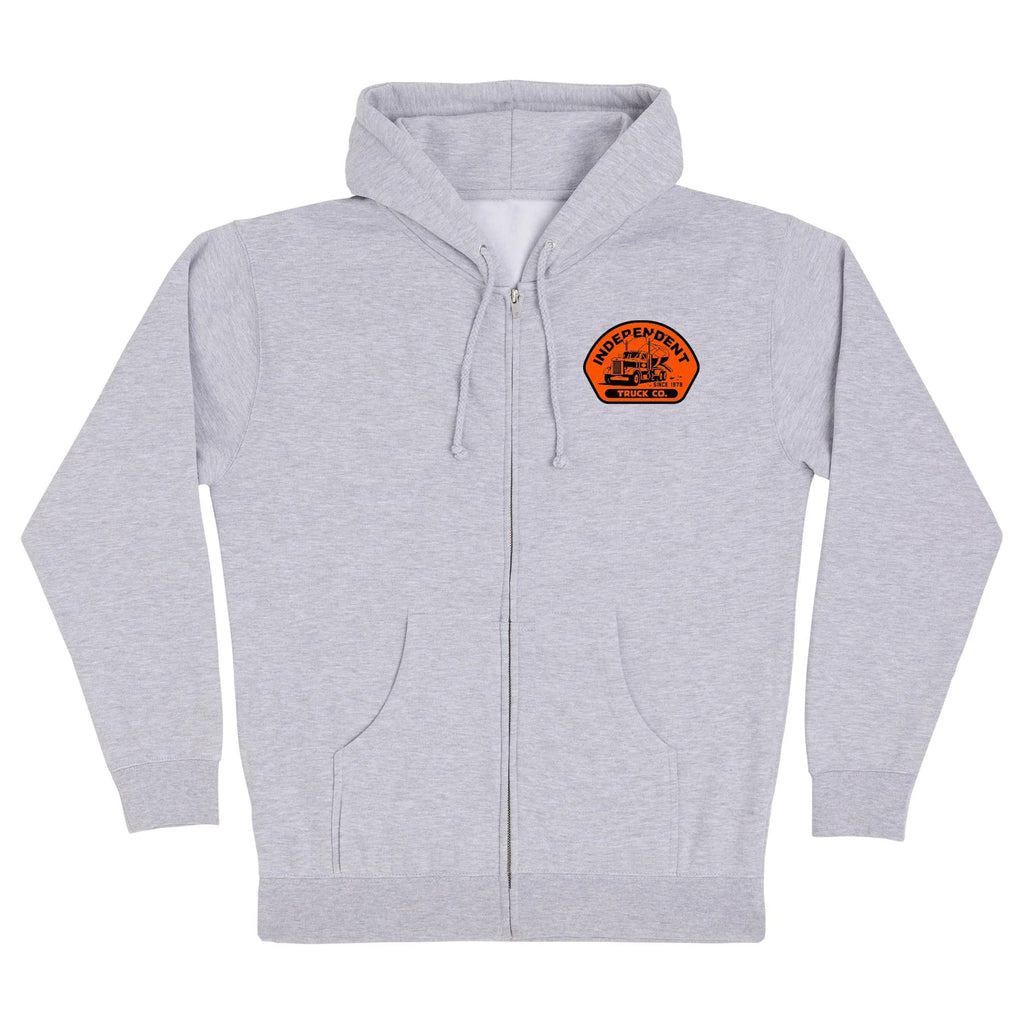 Independent Trucking Zip hooded Heavyweight Sweatshirt Grey