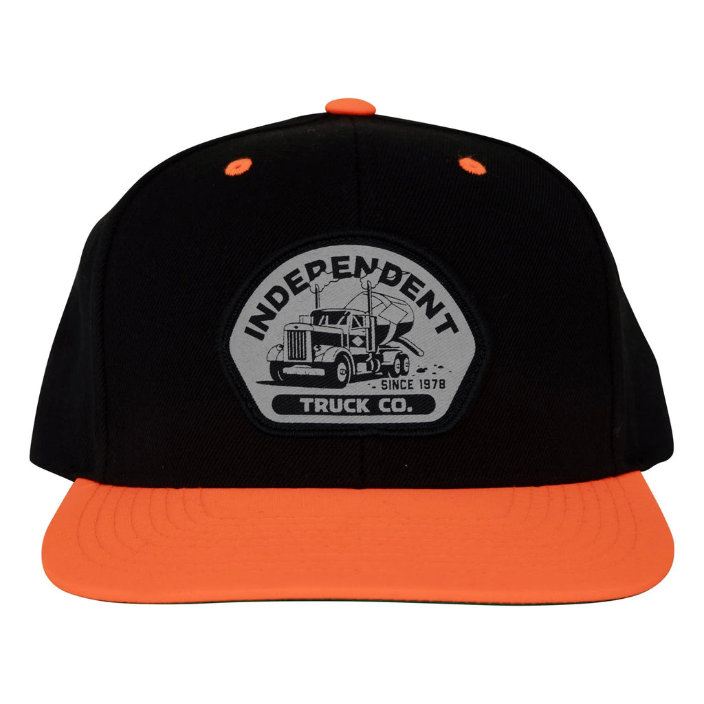 Independent Trucking Snapback Structured Hat Black/Neon Orange OS Unisex