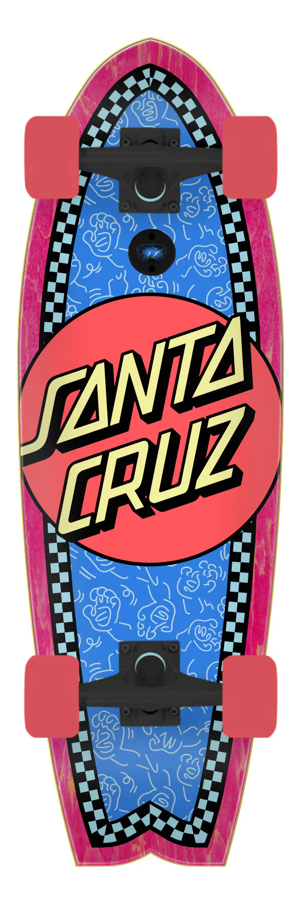 Santa Cruz 8.8" Contour Hand Repeat DotShark Cruiser Complete