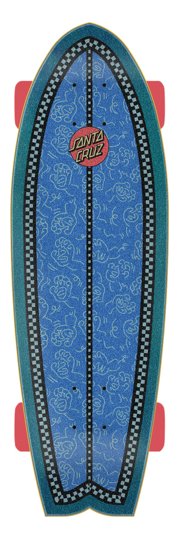 Santa Cruz 8.8" Contour Hand Repeat DotShark Cruiser Complete