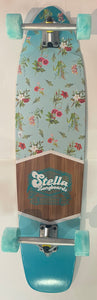 Stella 38” Kicktail Floral Mint Longboard Complete