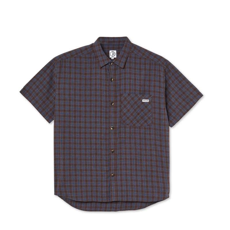 POLAR SKATE CO MITCHELL SHIRT | POPLIN - BROWN / BLUE – Crooks 
