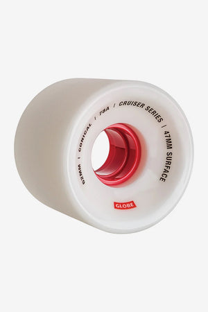 GLOBE Conical Cruiser Wheel 62mm Clear Coffee/ WHITE RED