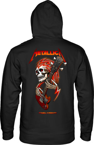 Powell Peralta Metallica Collab Hooded Sweatshirt Mid Weight Black