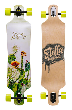 Stella 40” Cactus Flower Dropthrough Longboard Complete