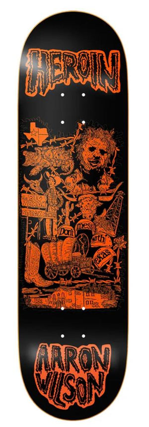 HEROIN SKATEBOARDS AARON WILSON ALLEGORY OF FEAR 8.75"