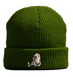 HEROIN EGG OLIVE GREEN BEANIE