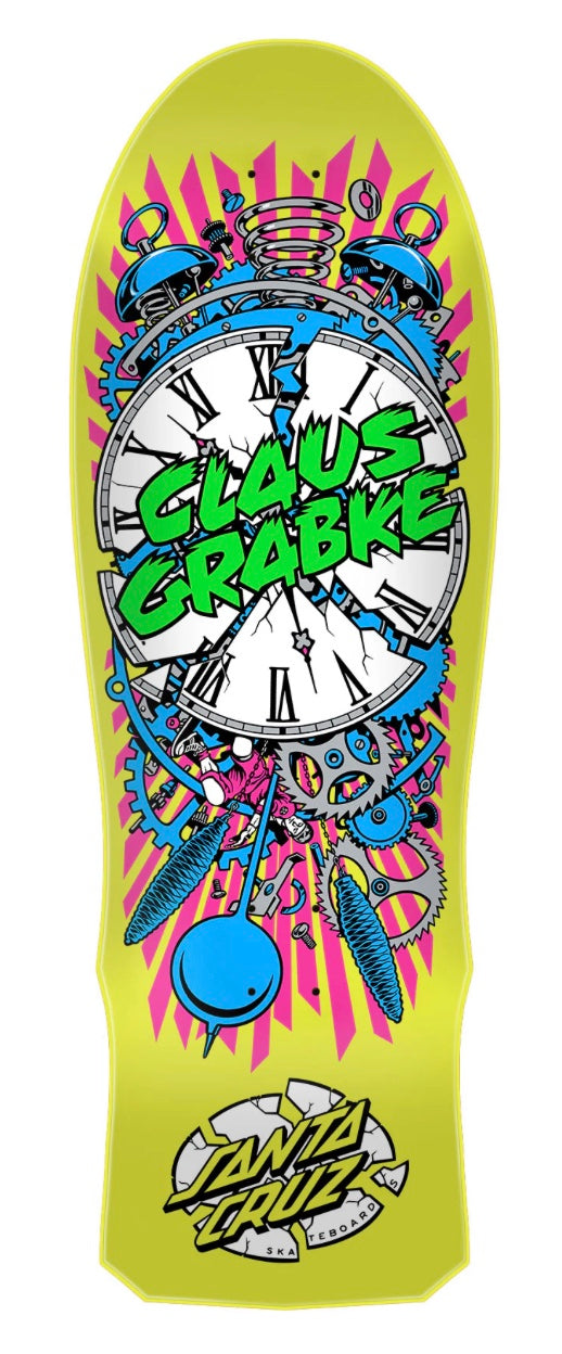 Santa Cruz 10.04in Grabke Exploding Clock Reissue Skateboard Deck