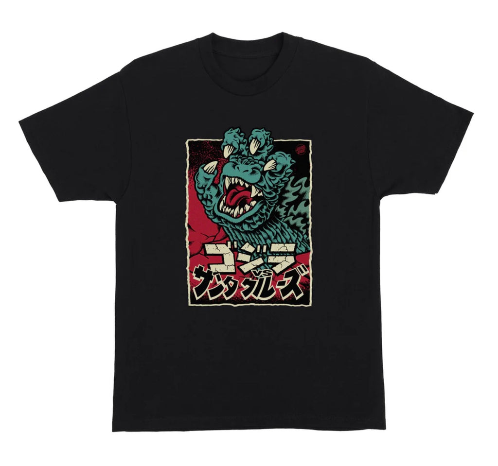 Godzilla Hand Front Mens Santa Cruz T-Shirt