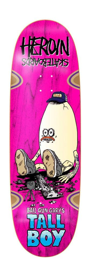 HEROIN SKATEBOARDS Bail Gun Gary's Tall Boy Deck 10.25"