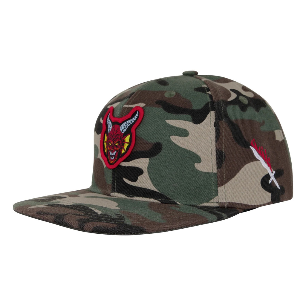 Stranger Things Hellfire Club Santa Cruz Snapback Hat Camo