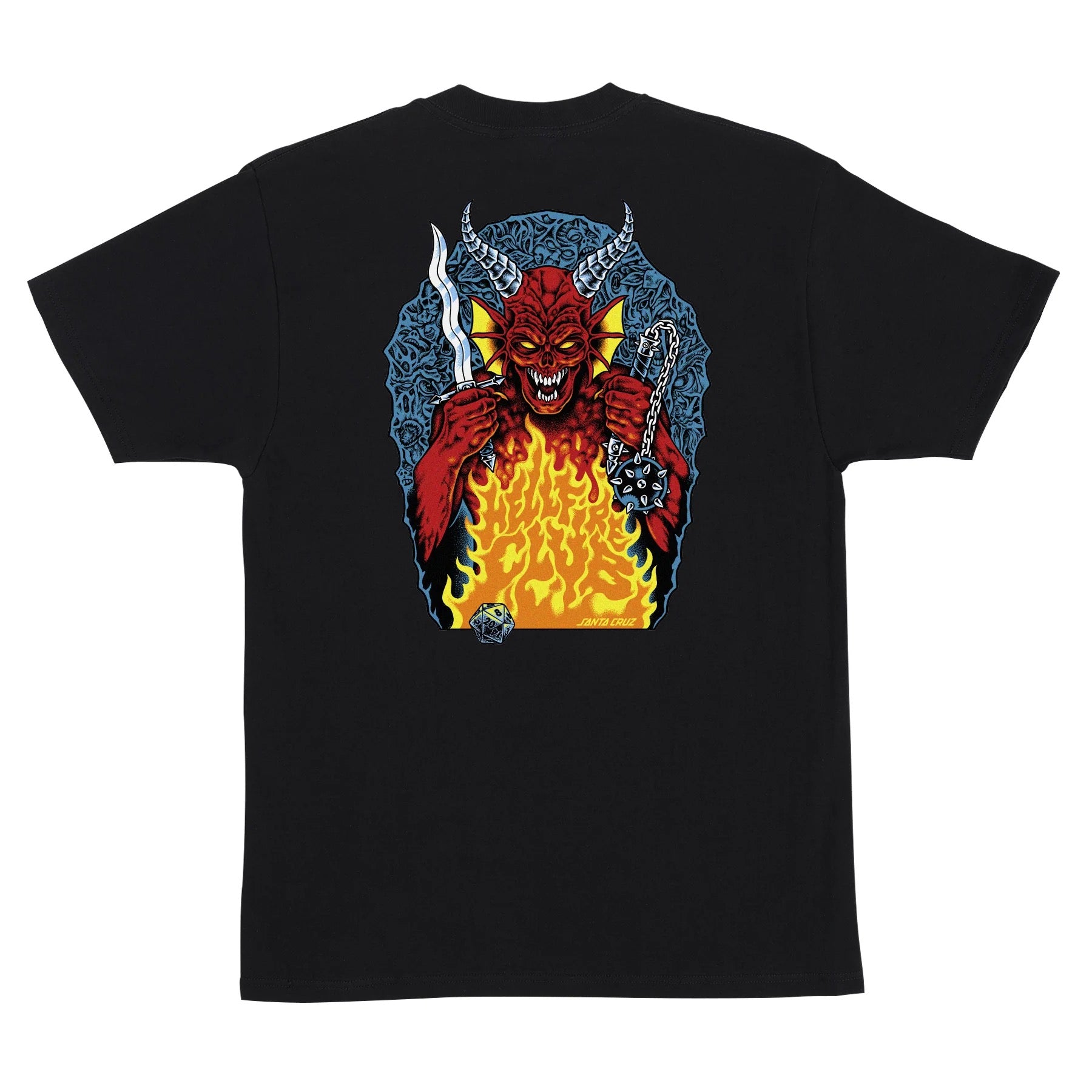 Stranger Things Hellfire Pit Mens Santa Cruz T-Shirt