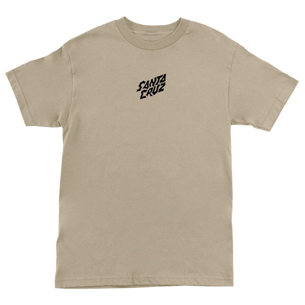 Stranger Things Screaming Lights Mens Santa Cruz T-Shirt Sand