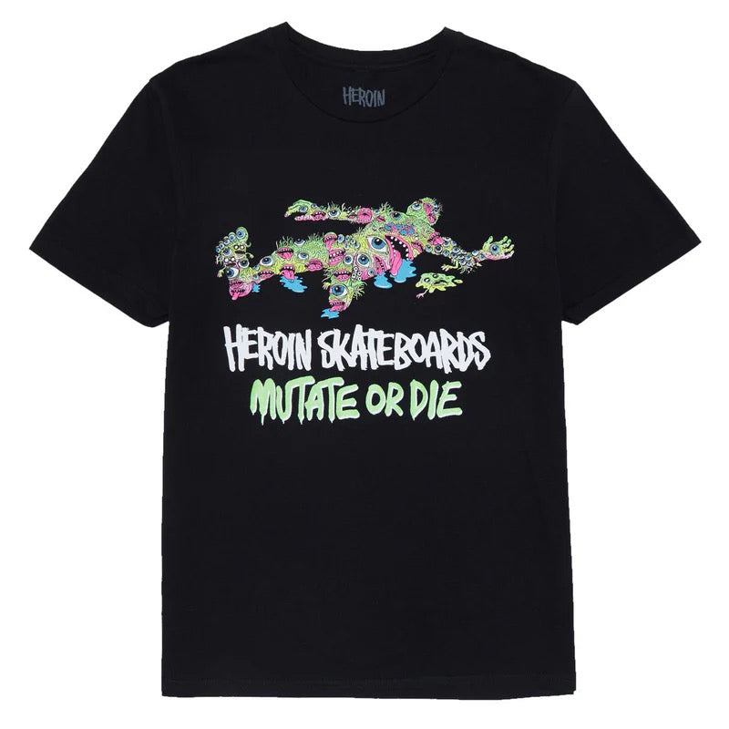 HEROIN Skateboards Good Shit Mutated BLK Tee