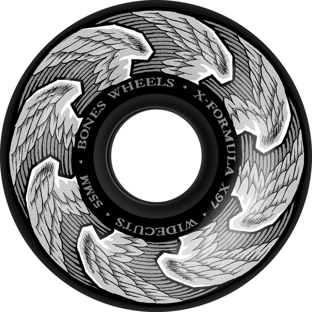 BONES WHEELS X-Formula Skateboard Wheels Death Angels 55mm V6 Widcuts 97A