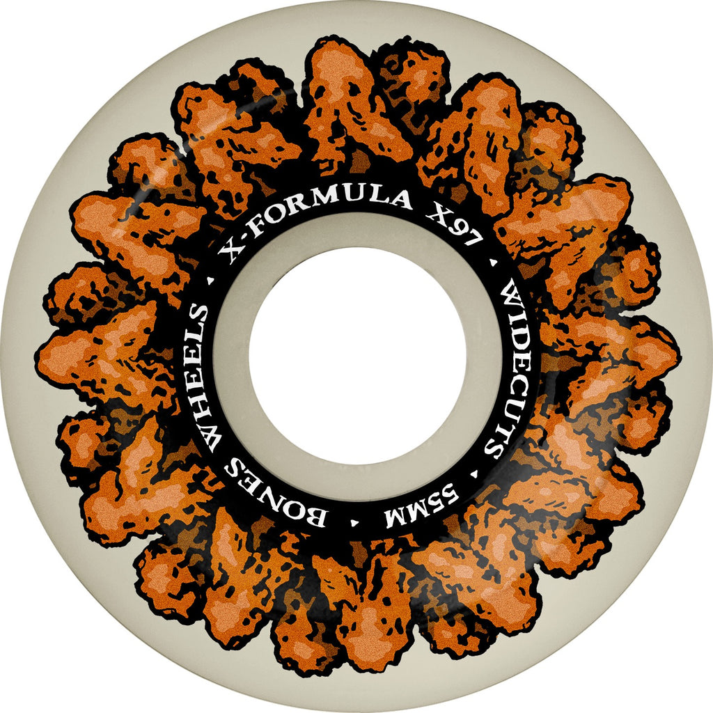 BONES WHEELS X-Formula Skateboard Wheels Wingin It 55mm V6 Widecuts 97A