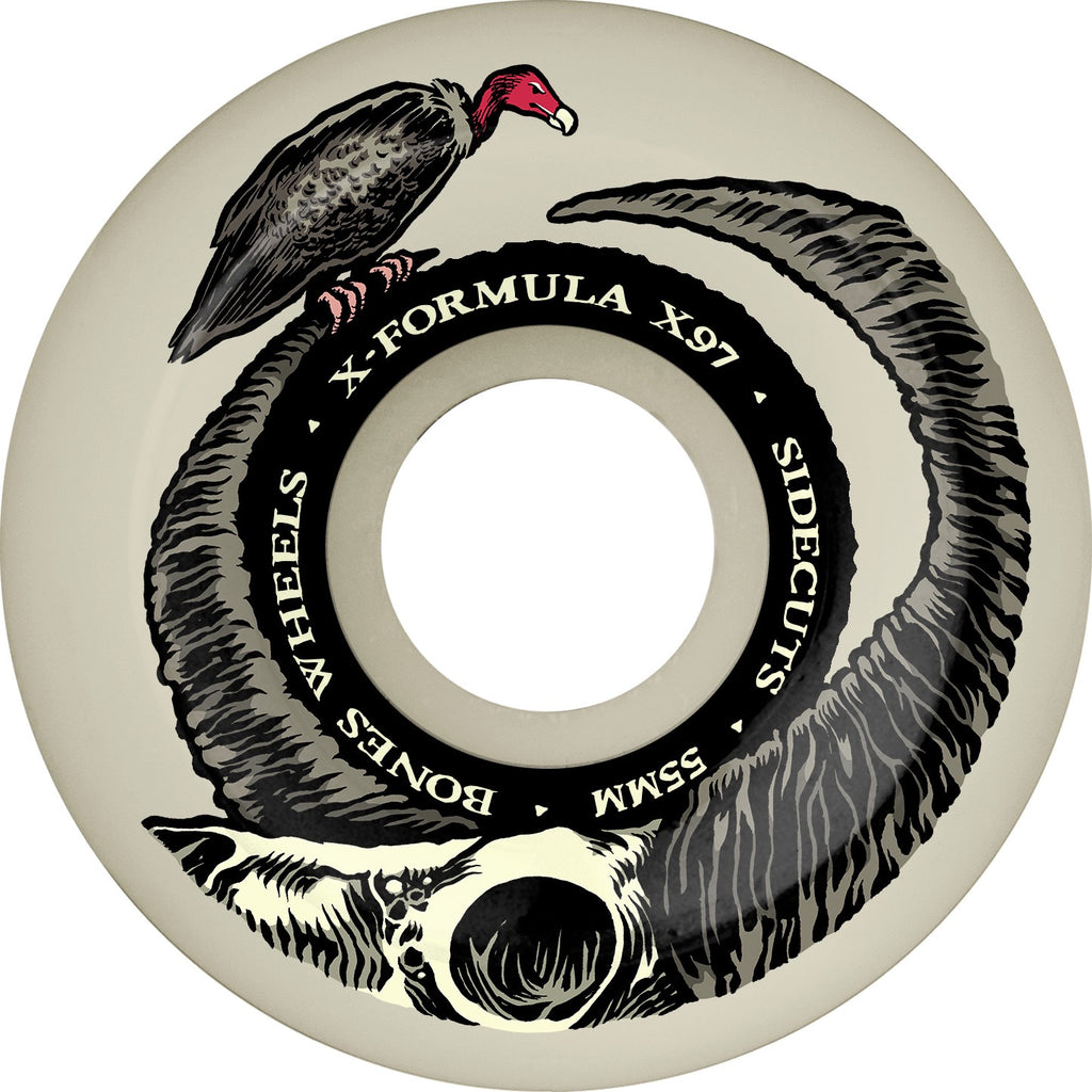 BONES WHEELS X-Formula Skateboard Wheels Floor Horns 55mm V5 Sidecuts 97A