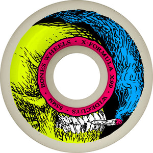 BONES WHEELS X-Formula Skateboard Wheels Smokin Skull 56mm V6 Widecuts 99A