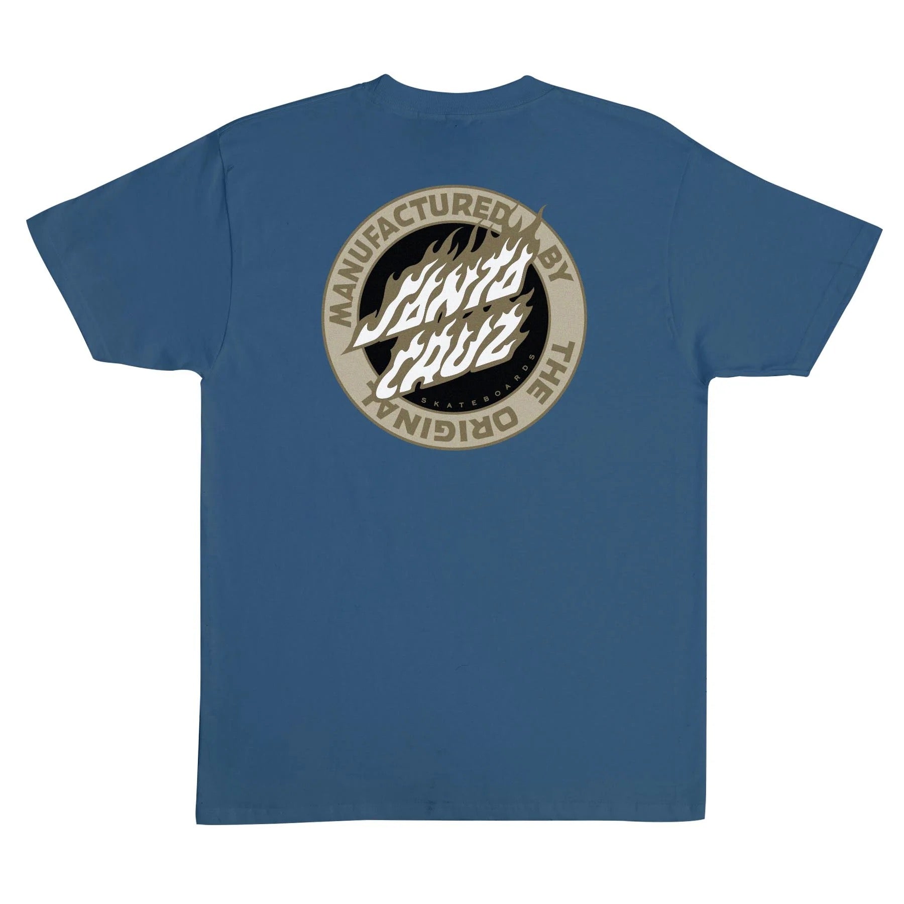 Santa Cruz Flamed MFG Dot Blue Dusk Mens t-Shirt