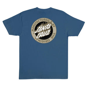 Santa Cruz Flamed MFG Dot Blue Dusk Mens t-Shirt
