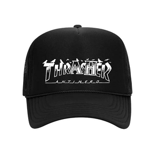 THRASHER X ANTIHERO MAG TRUCKER HAT