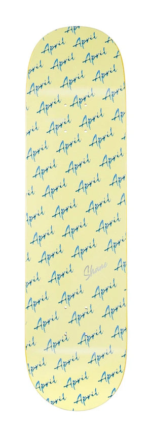 APRIL SHANE O'NEILL - SCRIPT LOGO - YELLOW 8.5