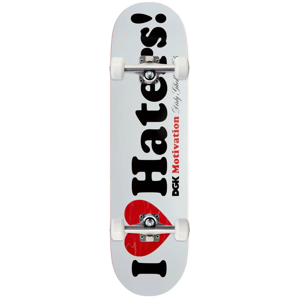 DGK 8.25" Haters Skateboard White Complete