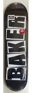 BAKER BRAND LOGO DECK - BLACK/WHITE *MULTIPLE SIZES*