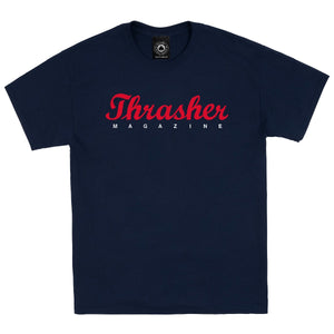 Thrasher SCRIPT T-SHIRT / NAVY