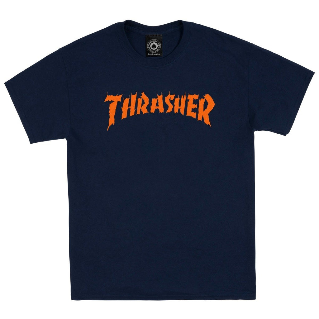 Thrasher BURN IT DOWN T-SHIRT / NAVY