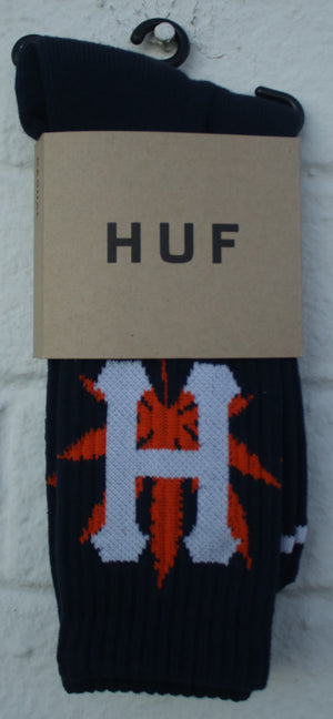 Huf Red Leaf H Logo Socks