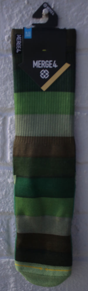 Merge 4 Green Striped Socks